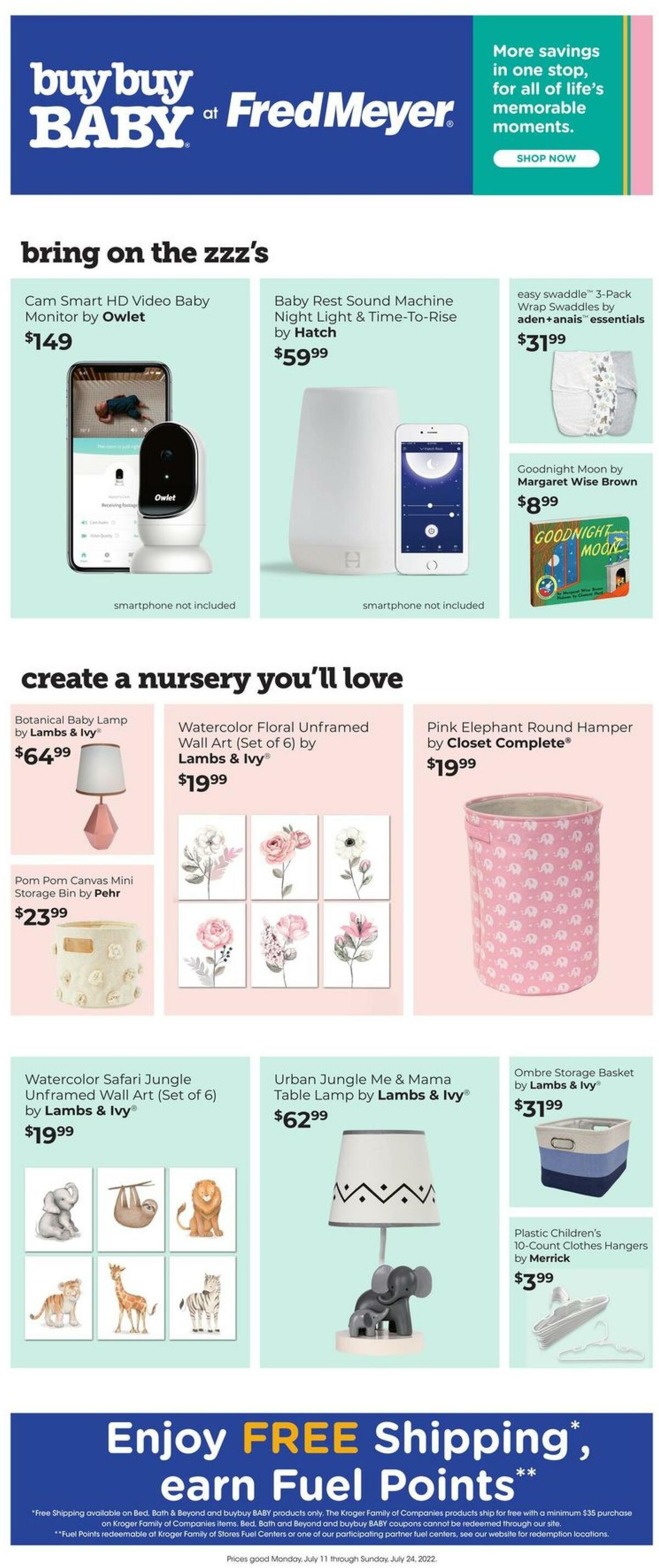 Fred Meyer Bed, Bath & Beyond Weekly Ad from July 11