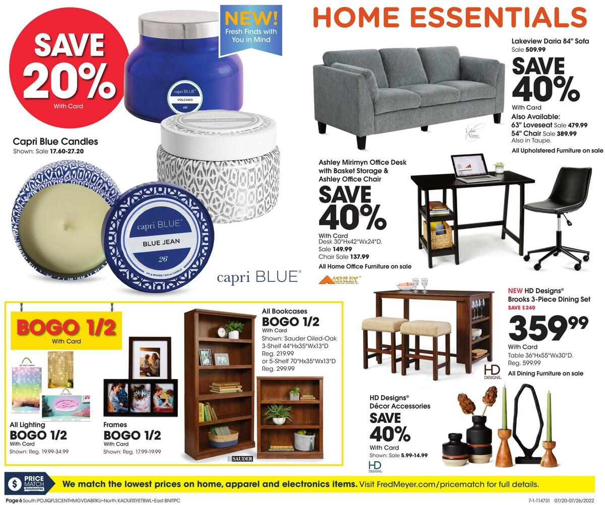 Fred Meyer General Merchandise Weekly Ad from July 20