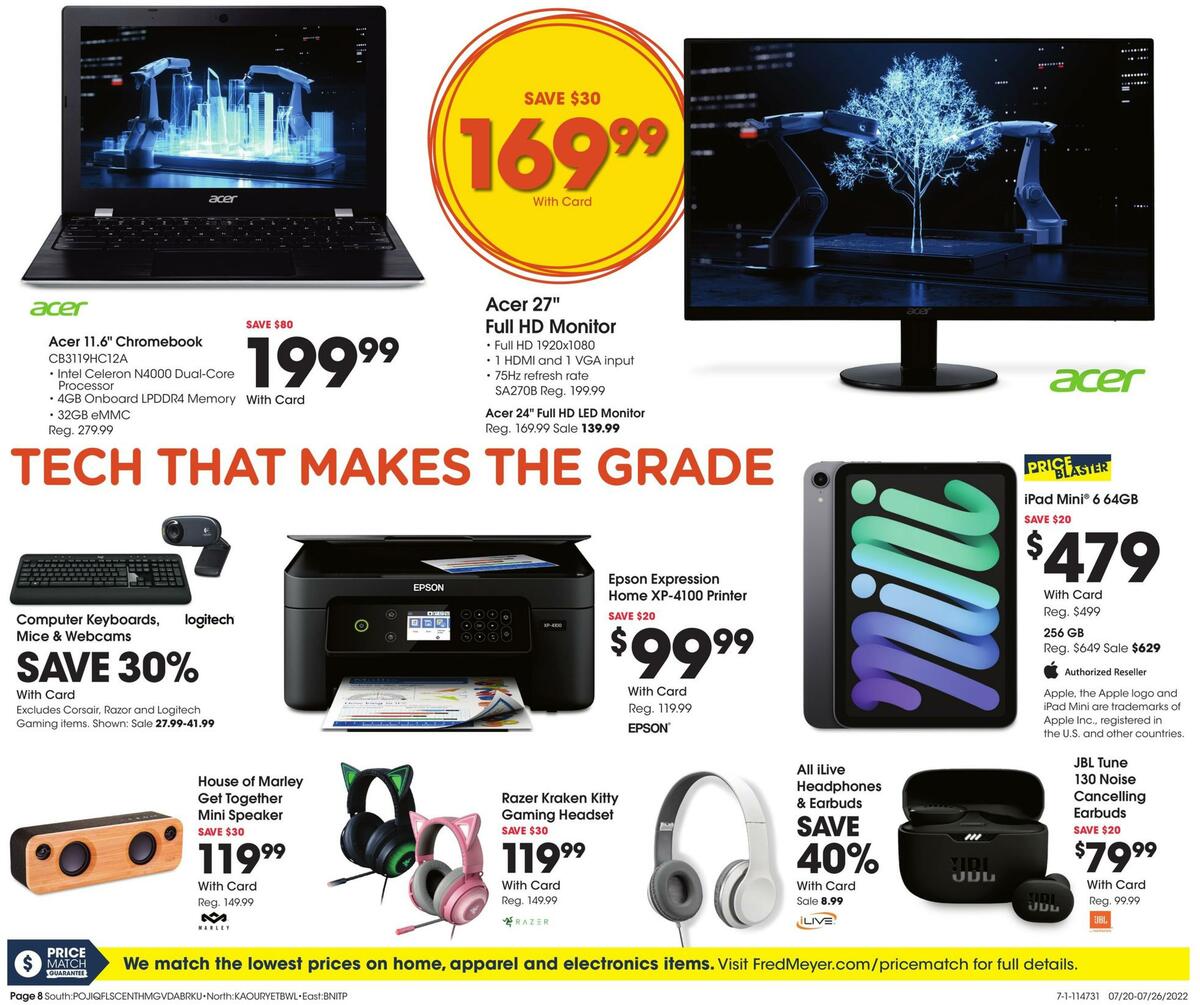 Fred Meyer General Merchandise Weekly Ad from July 20