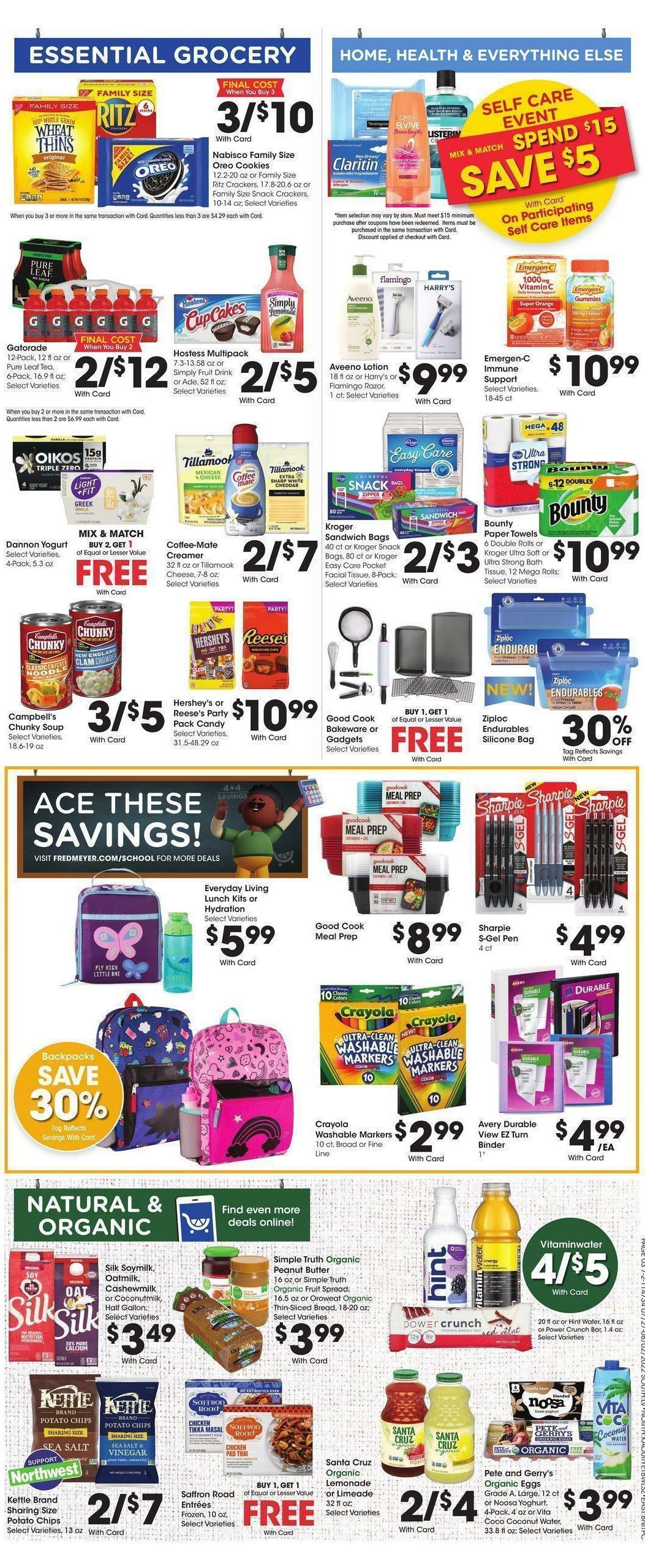 Fred Meyer Weekly Ad from July 27