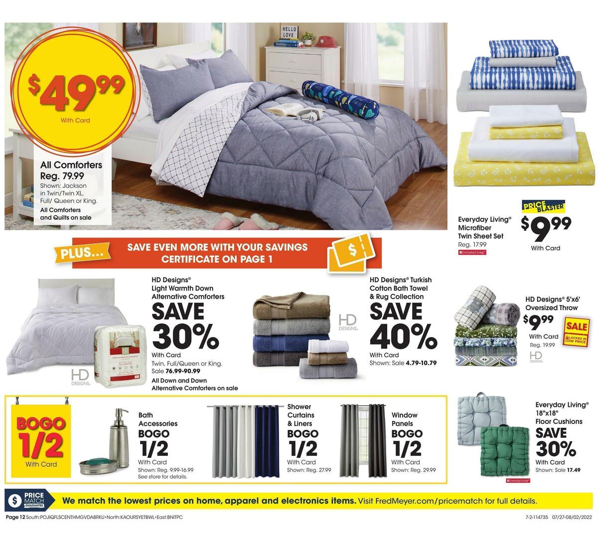 Fred Meyer General Merchandise Weekly Ad from July 27