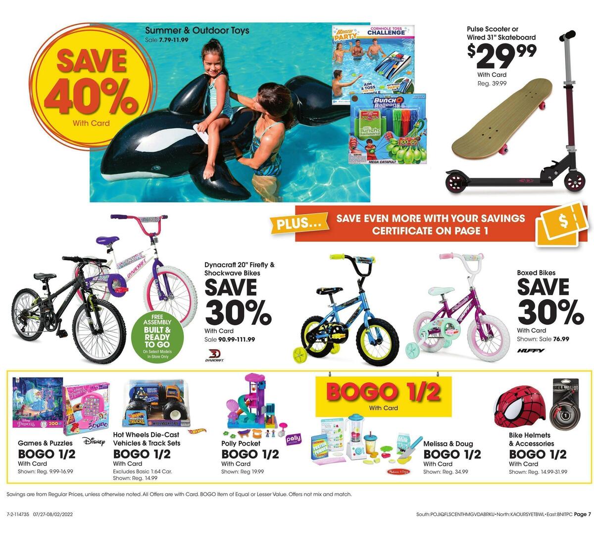 Fred Meyer General Merchandise Weekly Ad from July 27