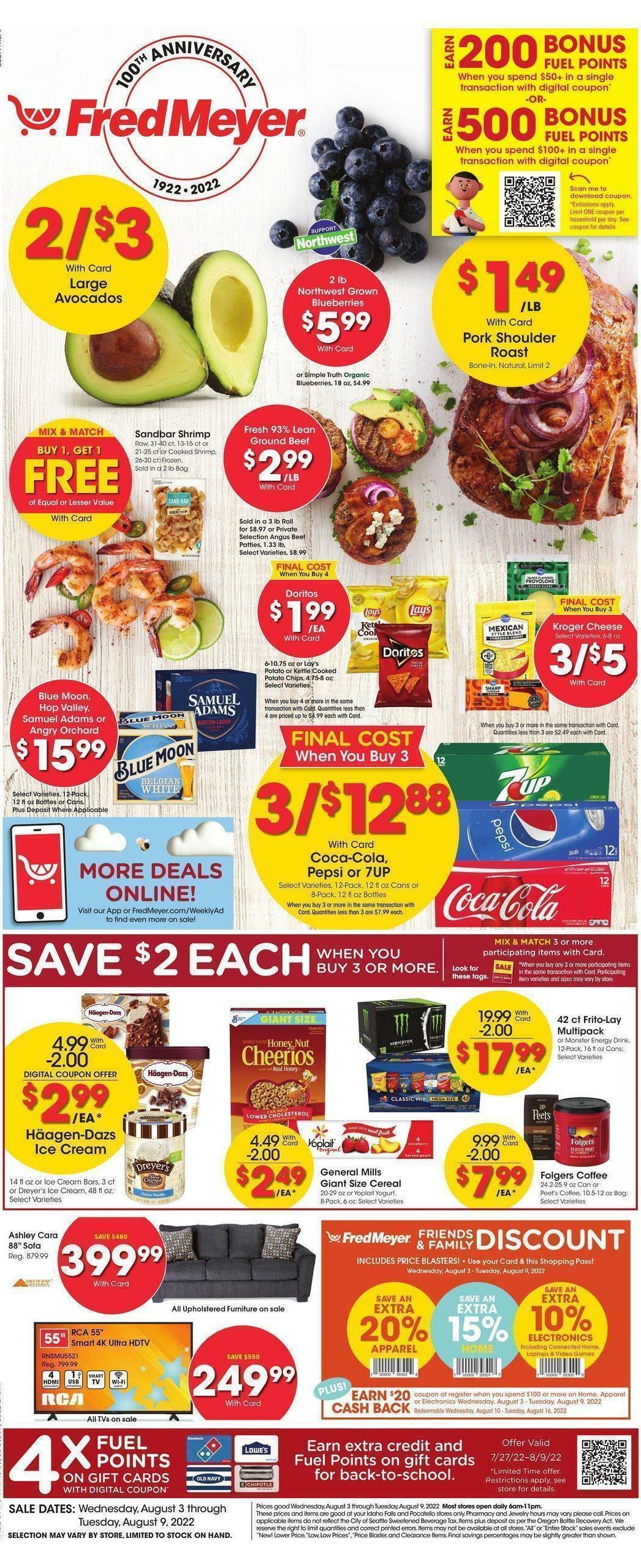 Fred Meyer Weekly Ad from August 3