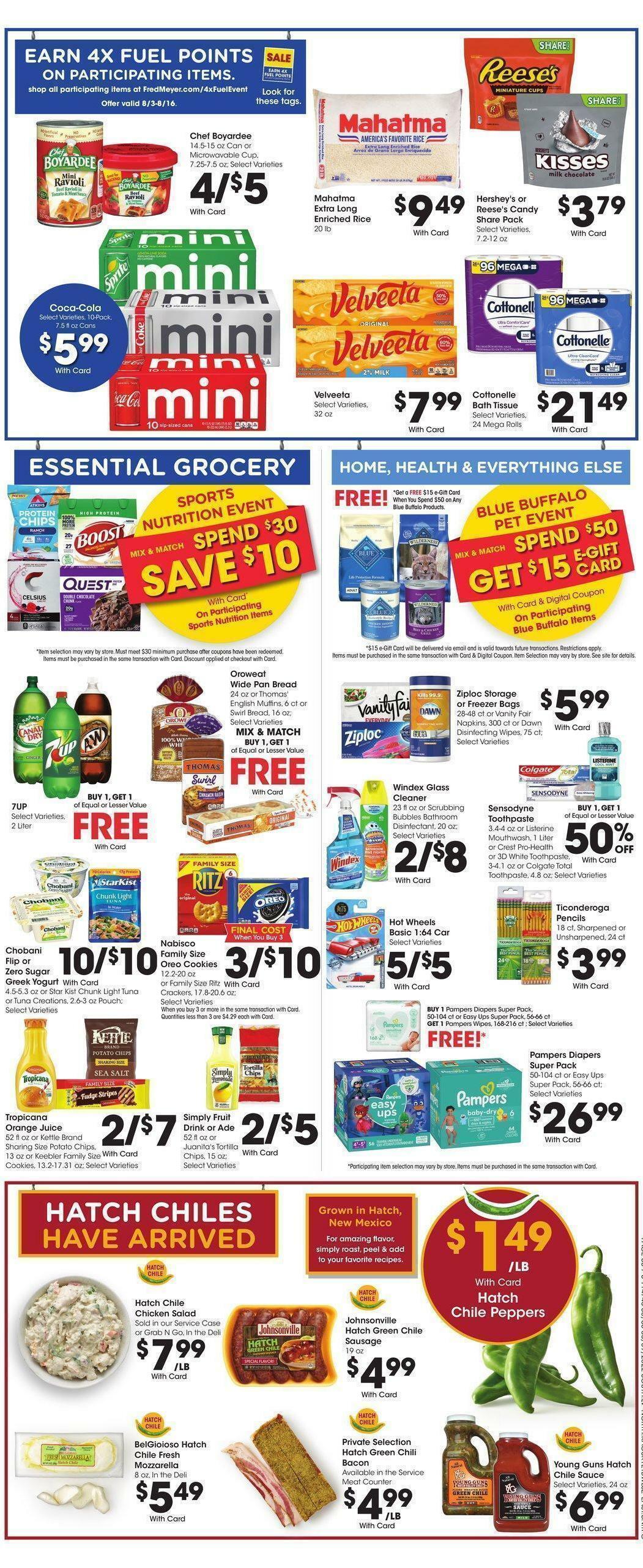 Fred Meyer Weekly Ad from August 3