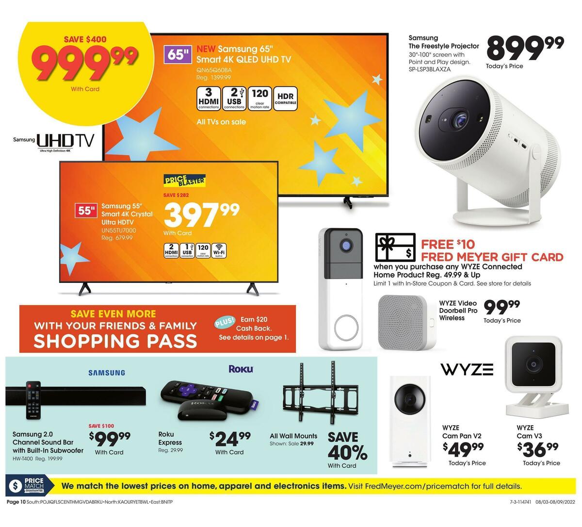 Fred Meyer General Merchandise Weekly Ad from August 3