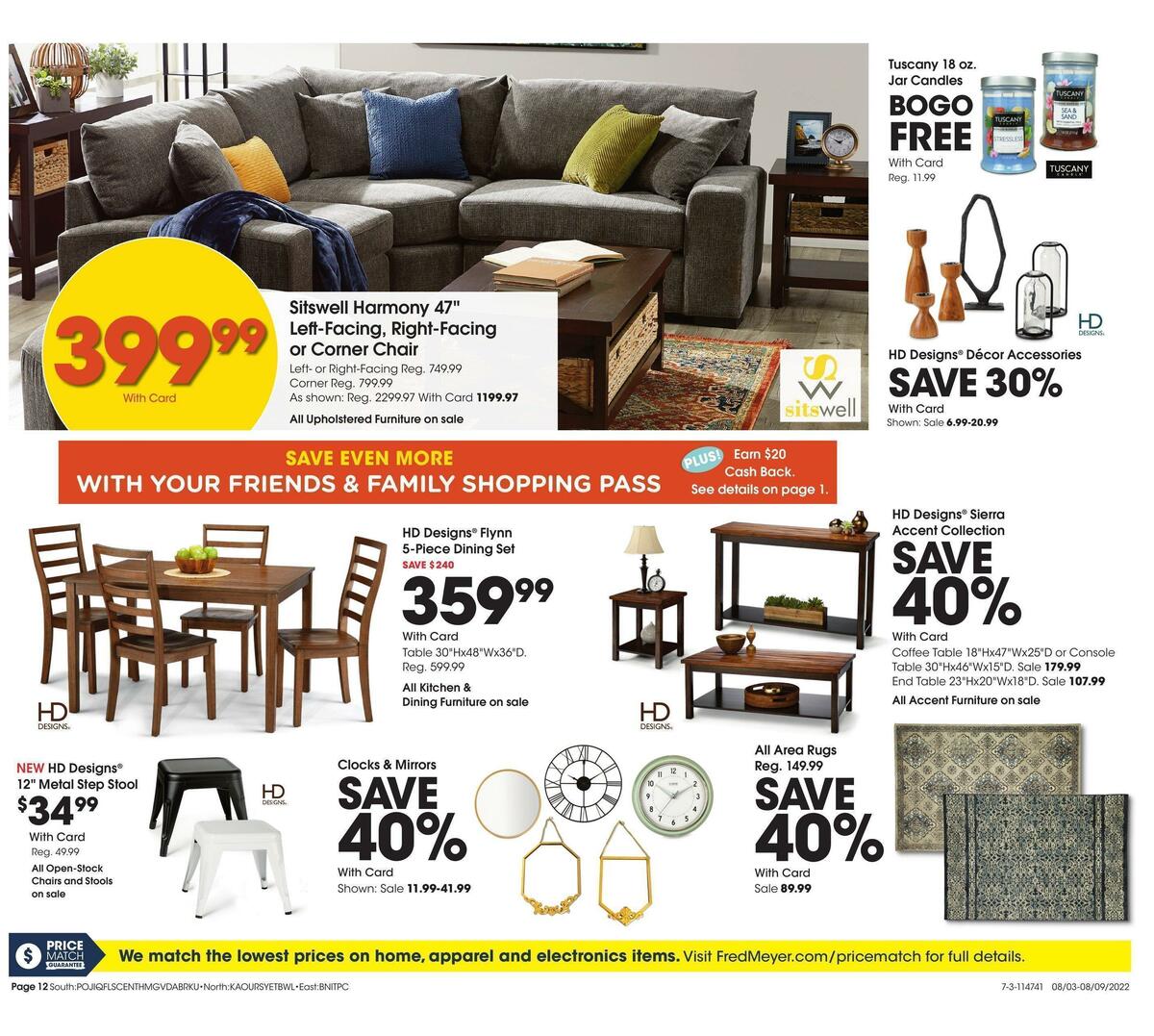 Fred Meyer General Merchandise Weekly Ad from August 3