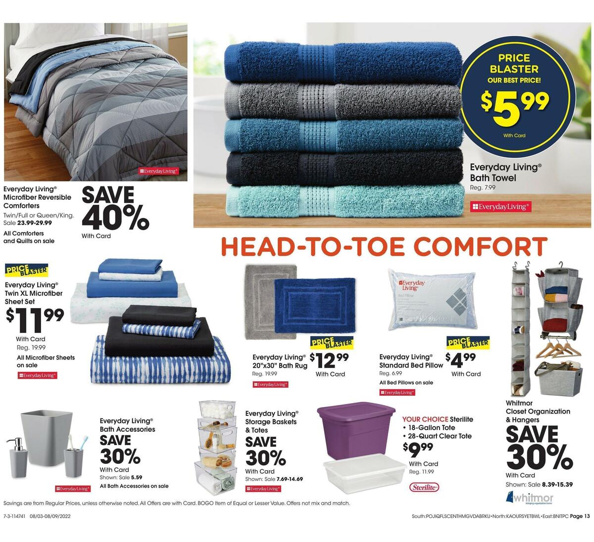 Fred Meyer General Merchandise Weekly Ad from August 3