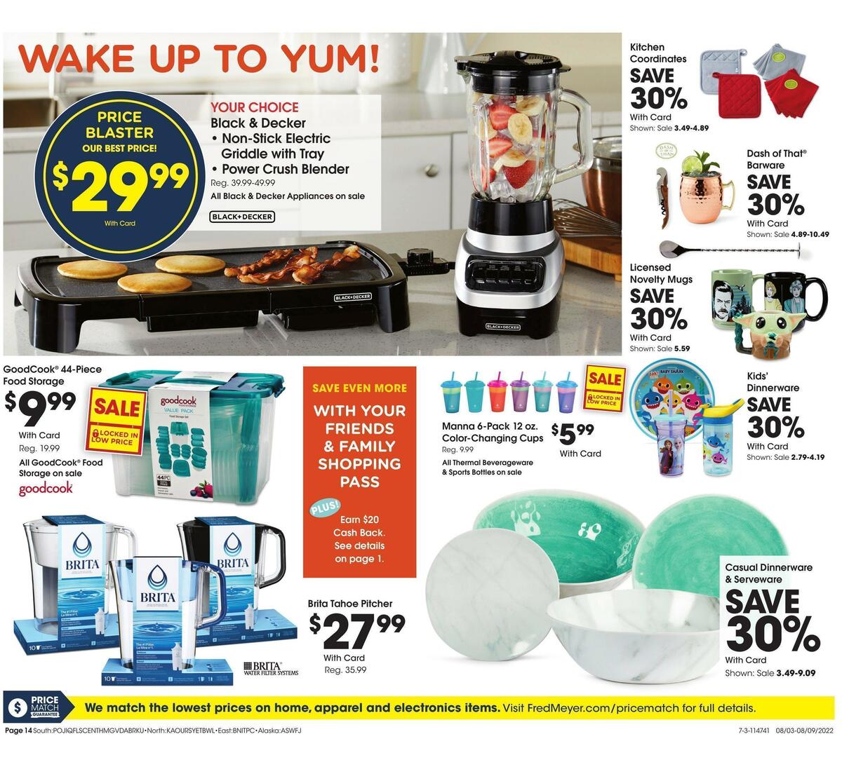 Fred Meyer General Merchandise Weekly Ad from August 3