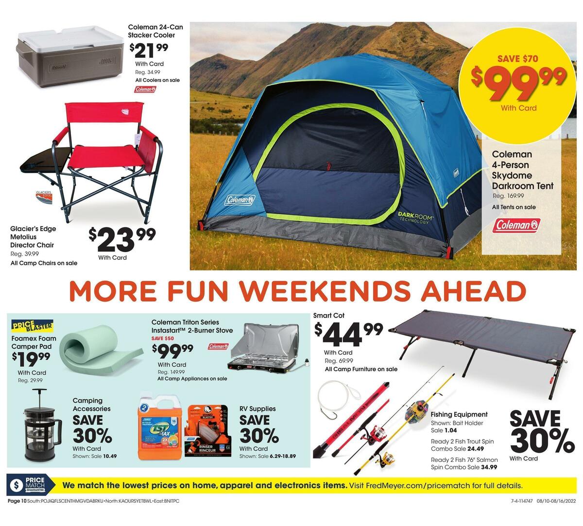 Fred Meyer General Merchandise Weekly Ad from August 10