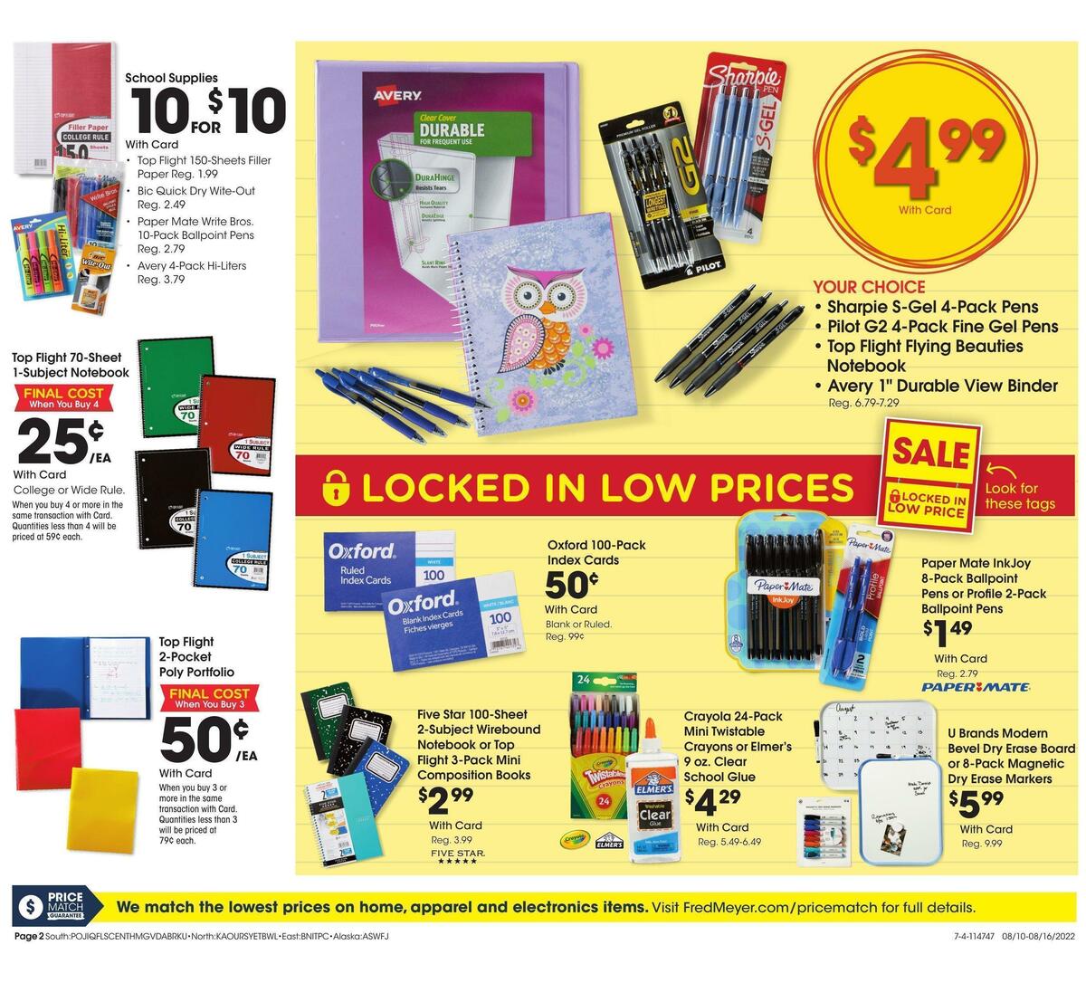 Fred Meyer General Merchandise Weekly Ad from August 10