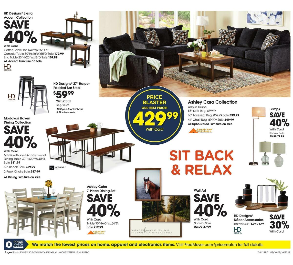 Fred Meyer General Merchandise Weekly Ad from August 10