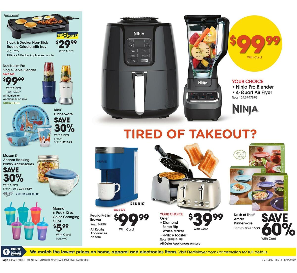 Fred Meyer General Merchandise Weekly Ad from August 10