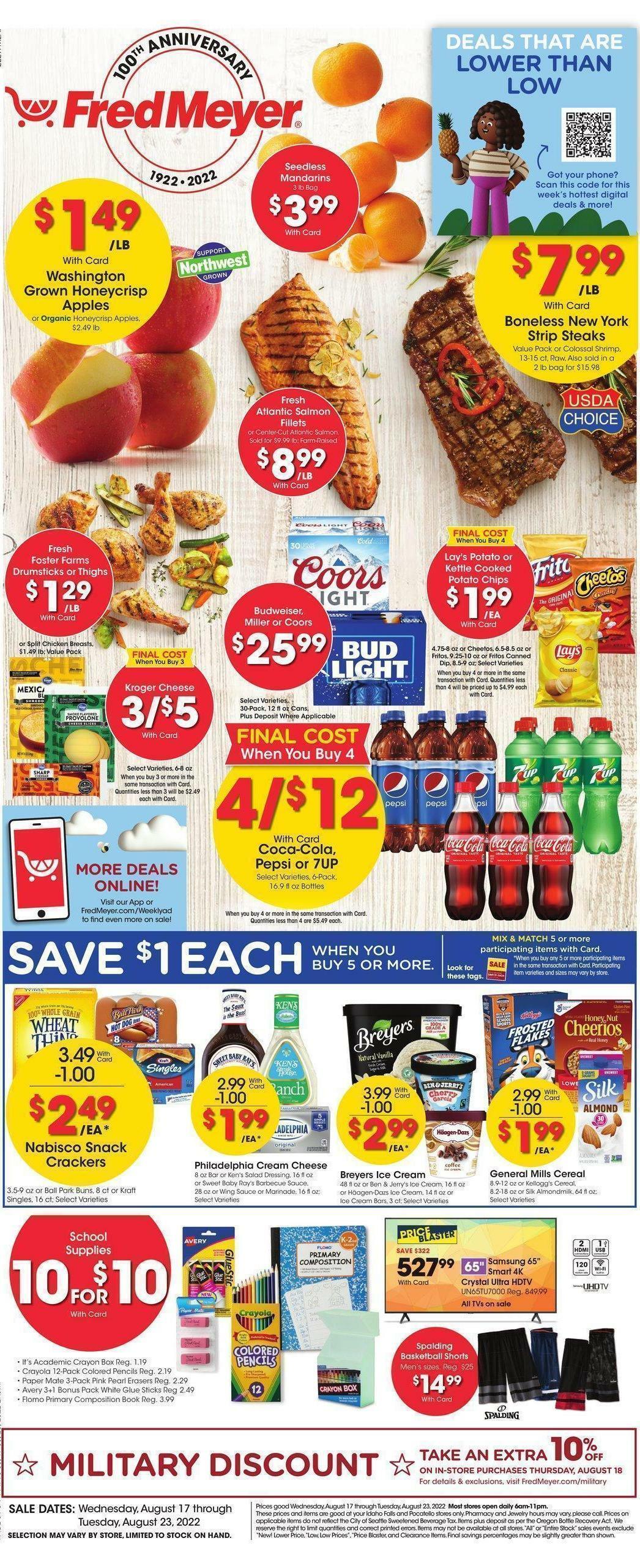 Fred Meyer Weekly Ad from August 17