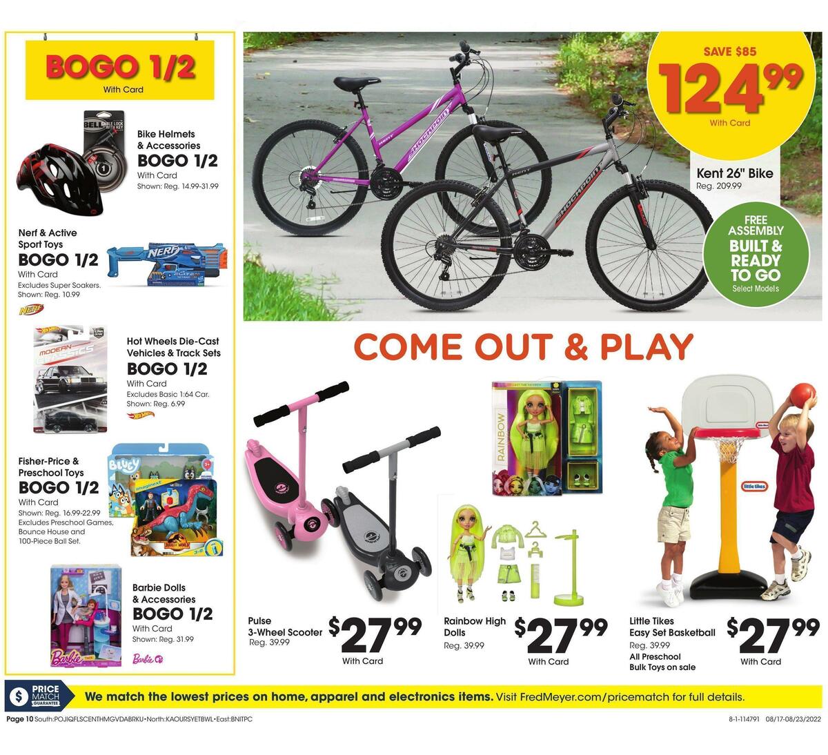 Fred Meyer General Merchandise Weekly Ad from August 17