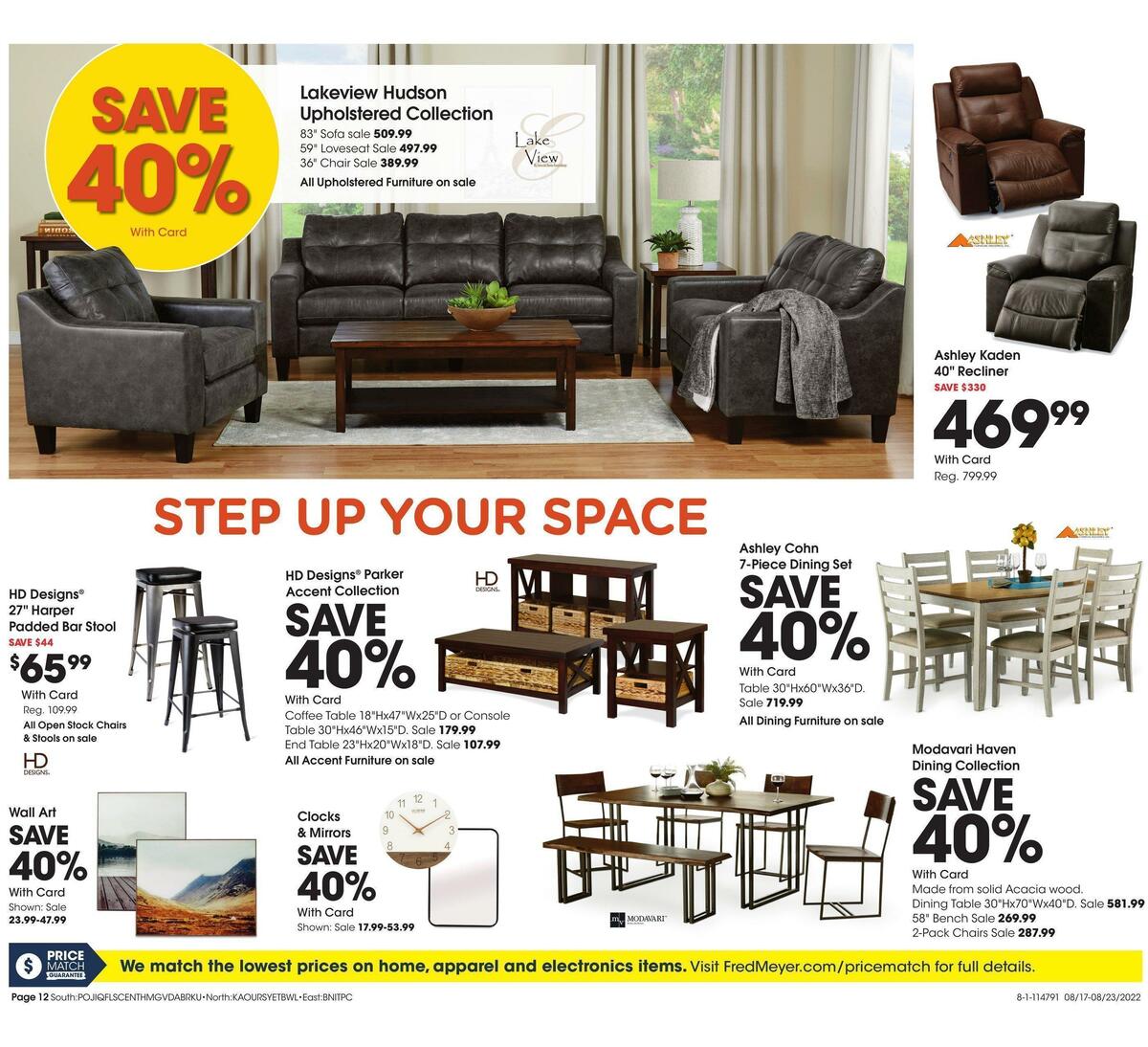 Fred Meyer General Merchandise Weekly Ad from August 17