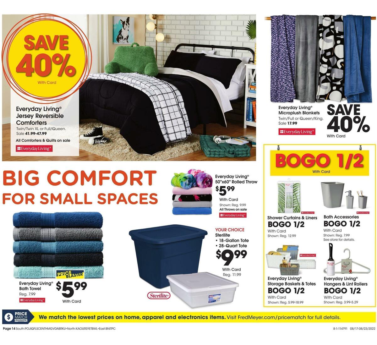 Fred Meyer General Merchandise Weekly Ad from August 17