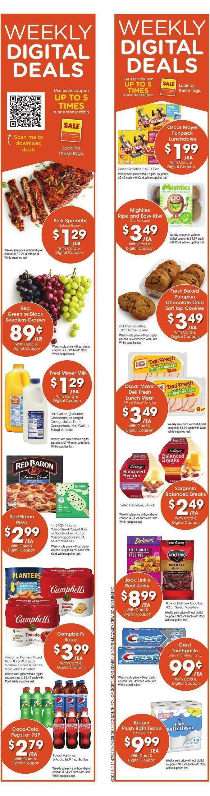 Fred Meyer Weekly Ad from August 24