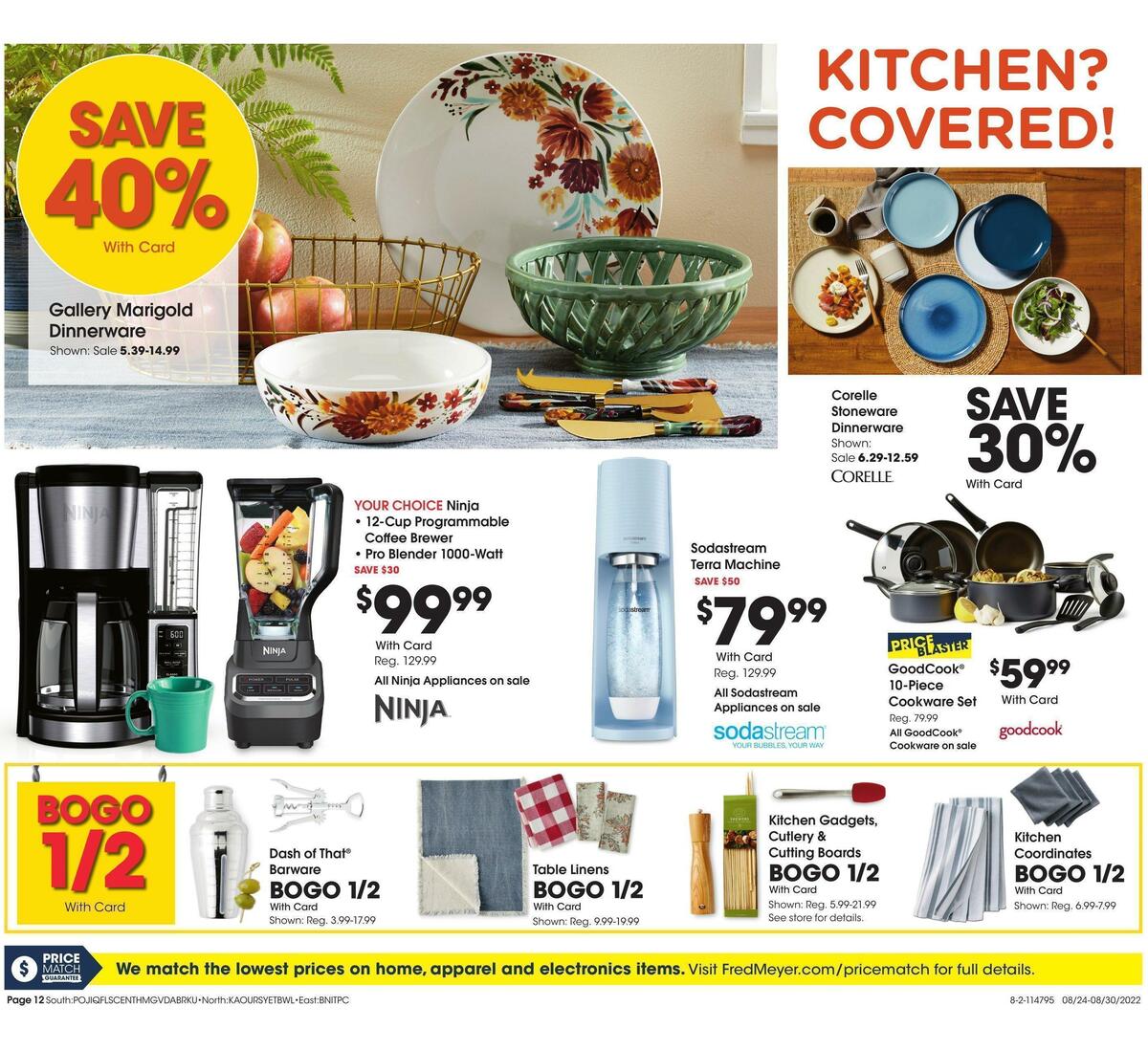 Fred Meyer General Merchandise Weekly Ad from August 24