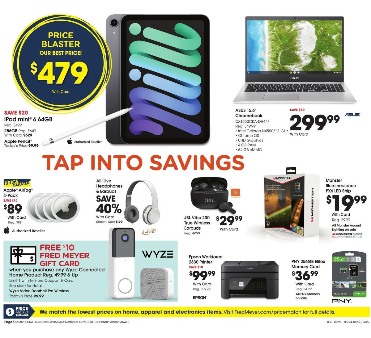Fred Meyer General Merchandise Weekly Ad from August 24