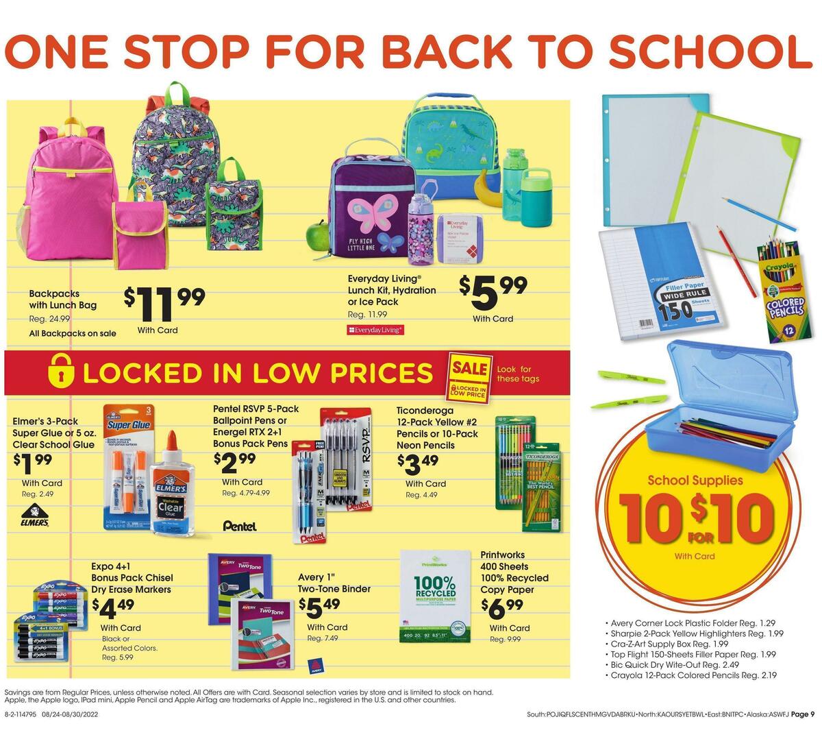 Fred Meyer General Merchandise Weekly Ad from August 24