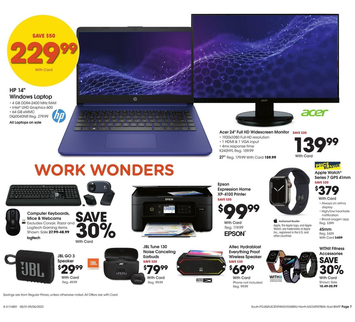 Fred Meyer General Merchandise Weekly Ad from August 31