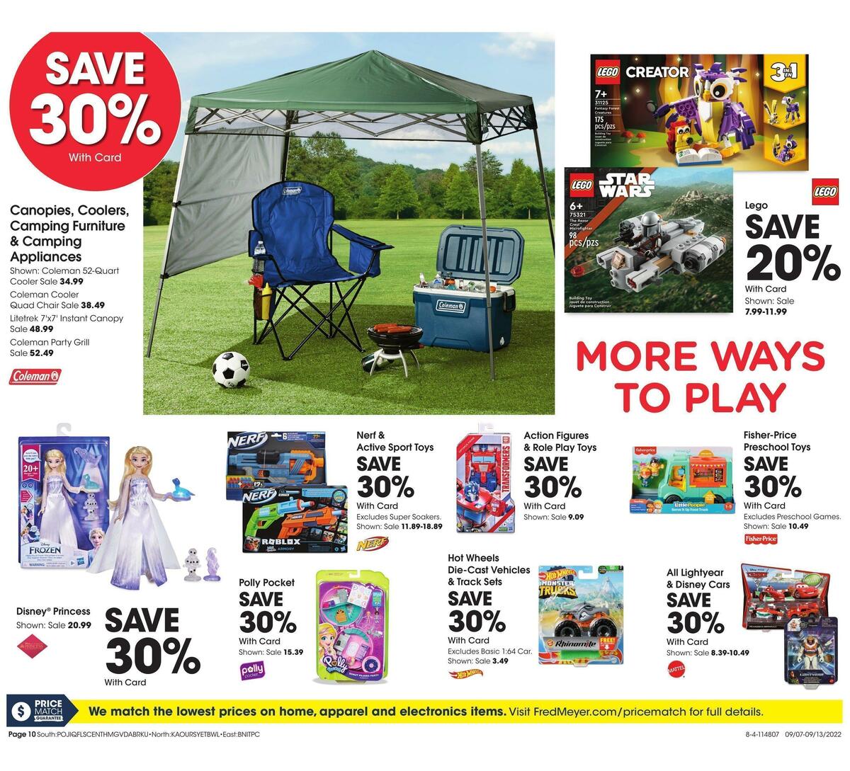 Fred Meyer General Merchandise Weekly Ad from September 7