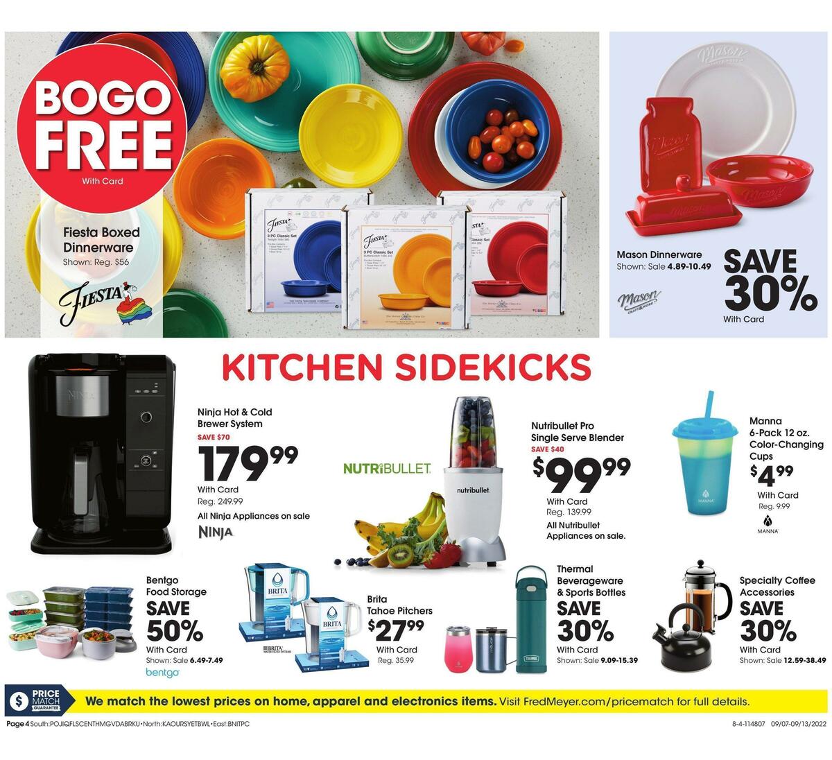 Fred Meyer General Merchandise Weekly Ad from September 7
