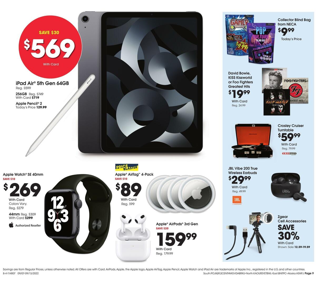 Fred Meyer General Merchandise Weekly Ad from September 7