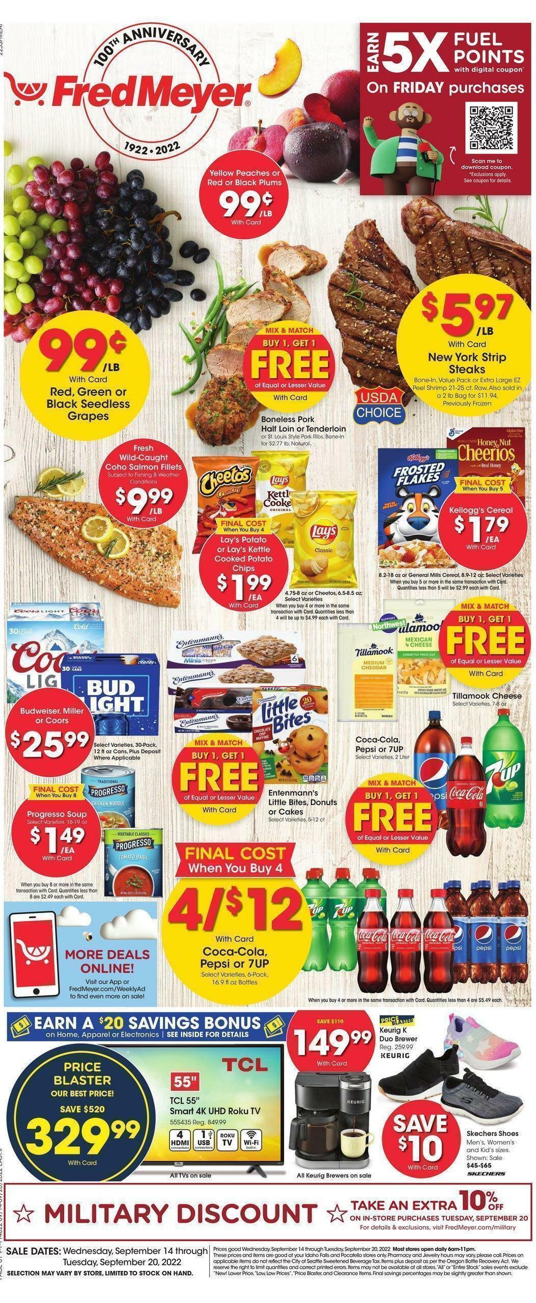 Fred Meyer Weekly Ad from September 14