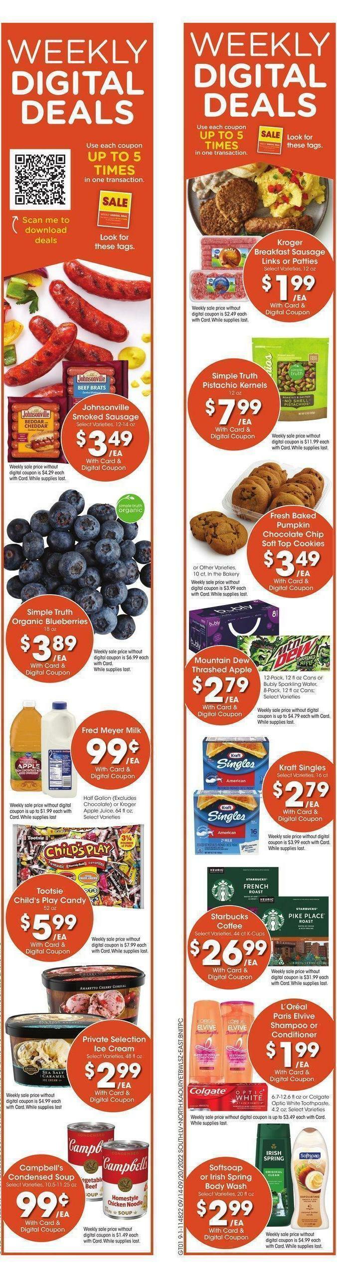 Fred Meyer Weekly Ad from September 14