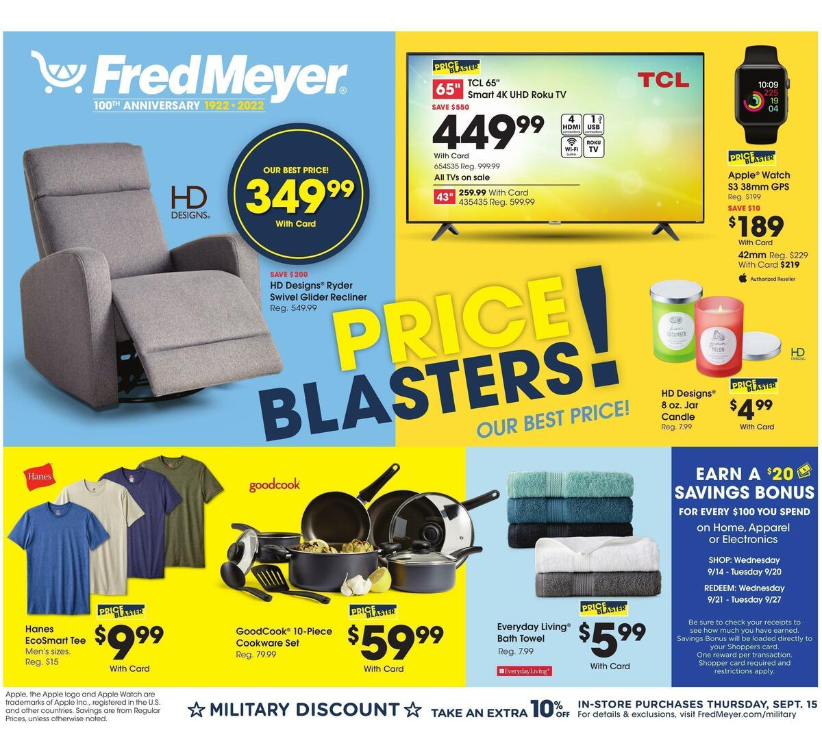 Fred Meyer General Merchandise Weekly Ad from September 14
