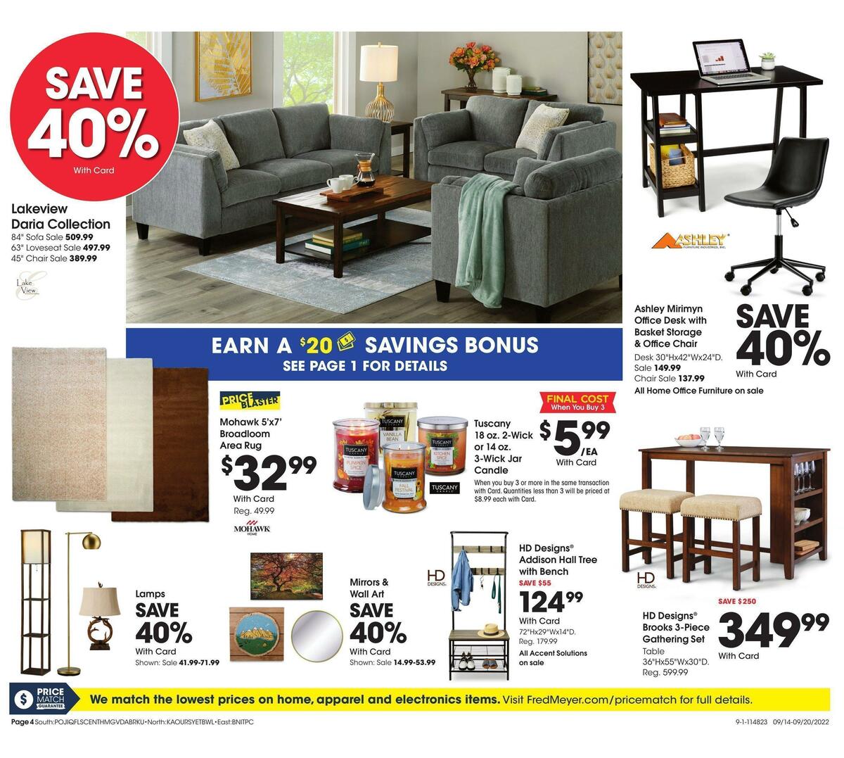 Fred Meyer General Merchandise Weekly Ad from September 14