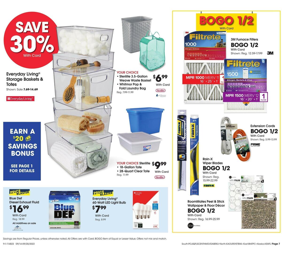 Fred Meyer General Merchandise Weekly Ad from September 14