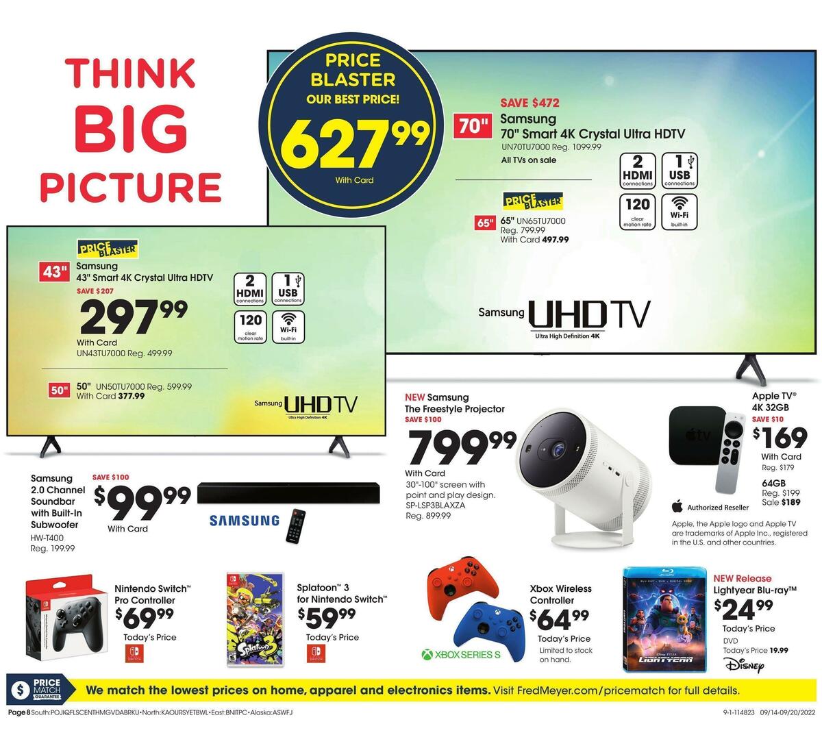 Fred Meyer General Merchandise Weekly Ad from September 14