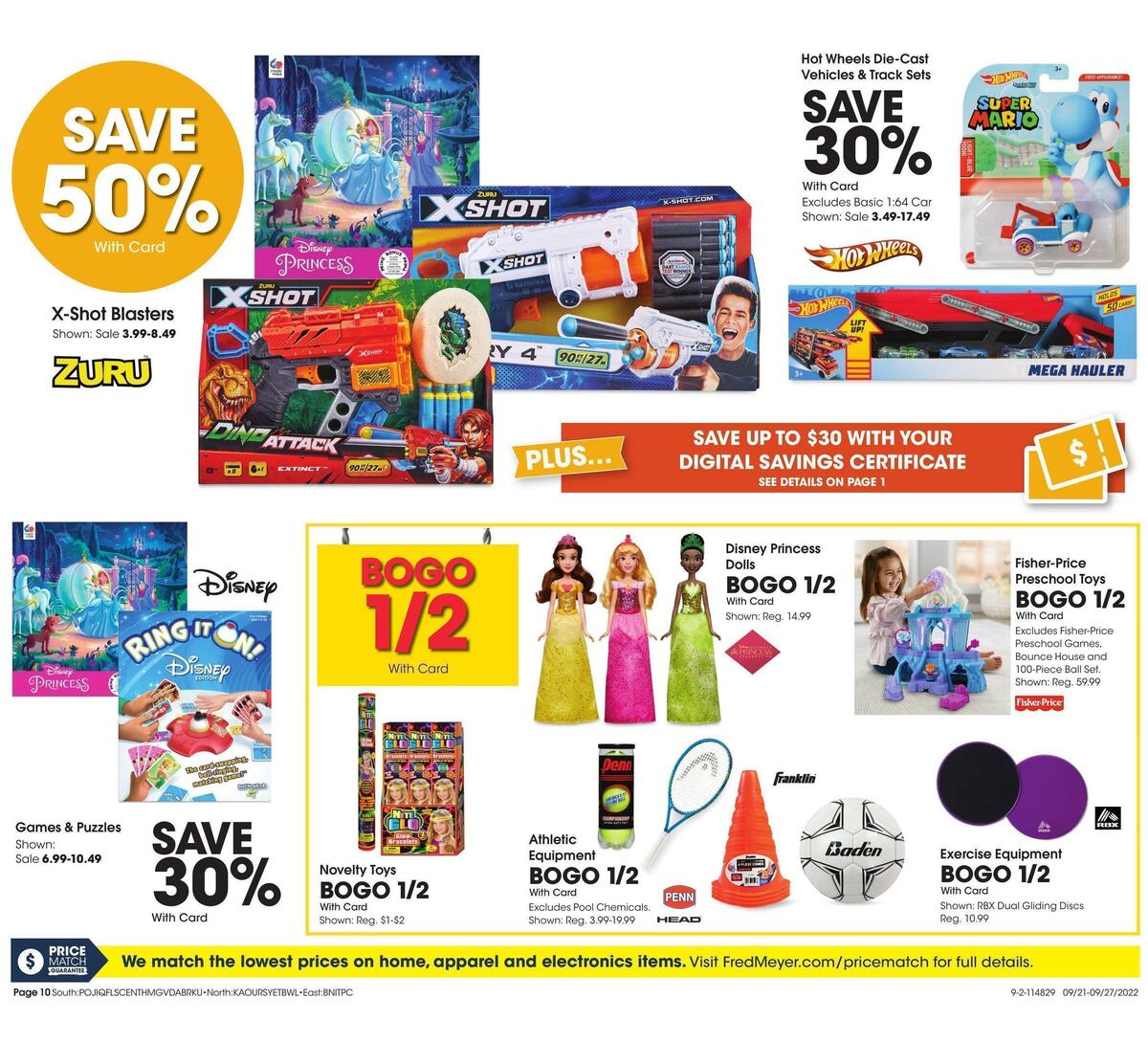 Fred Meyer General Merchandise Weekly Ad from September 21