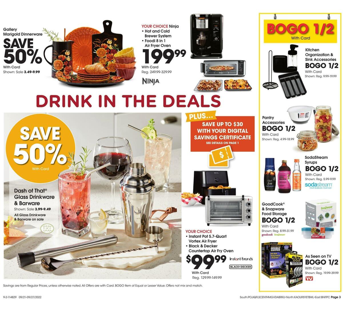 Fred Meyer General Merchandise Weekly Ad from September 21