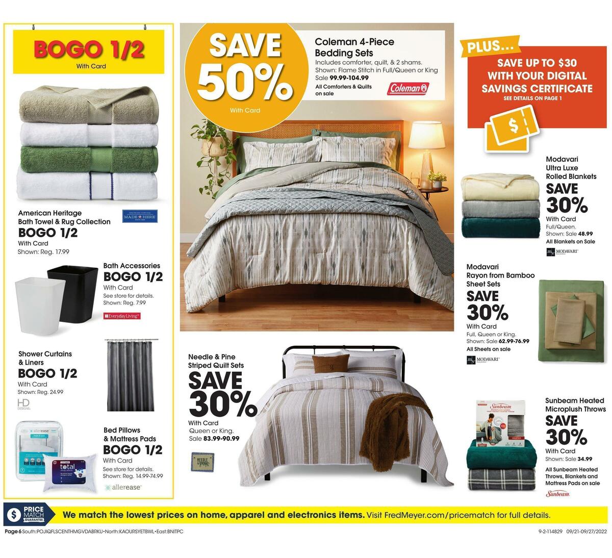 Fred Meyer General Merchandise Weekly Ad from September 21