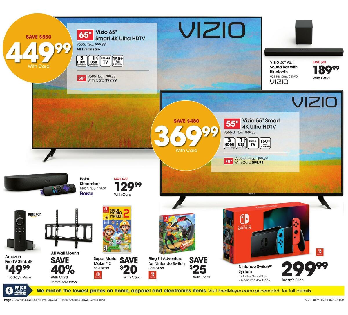 Fred Meyer General Merchandise Weekly Ad from September 21