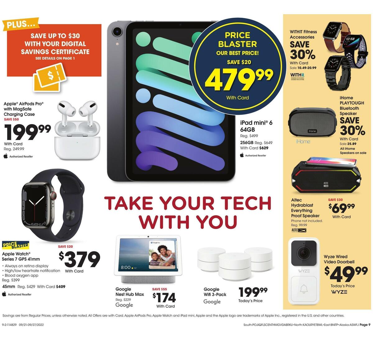 Fred Meyer General Merchandise Weekly Ad from September 21
