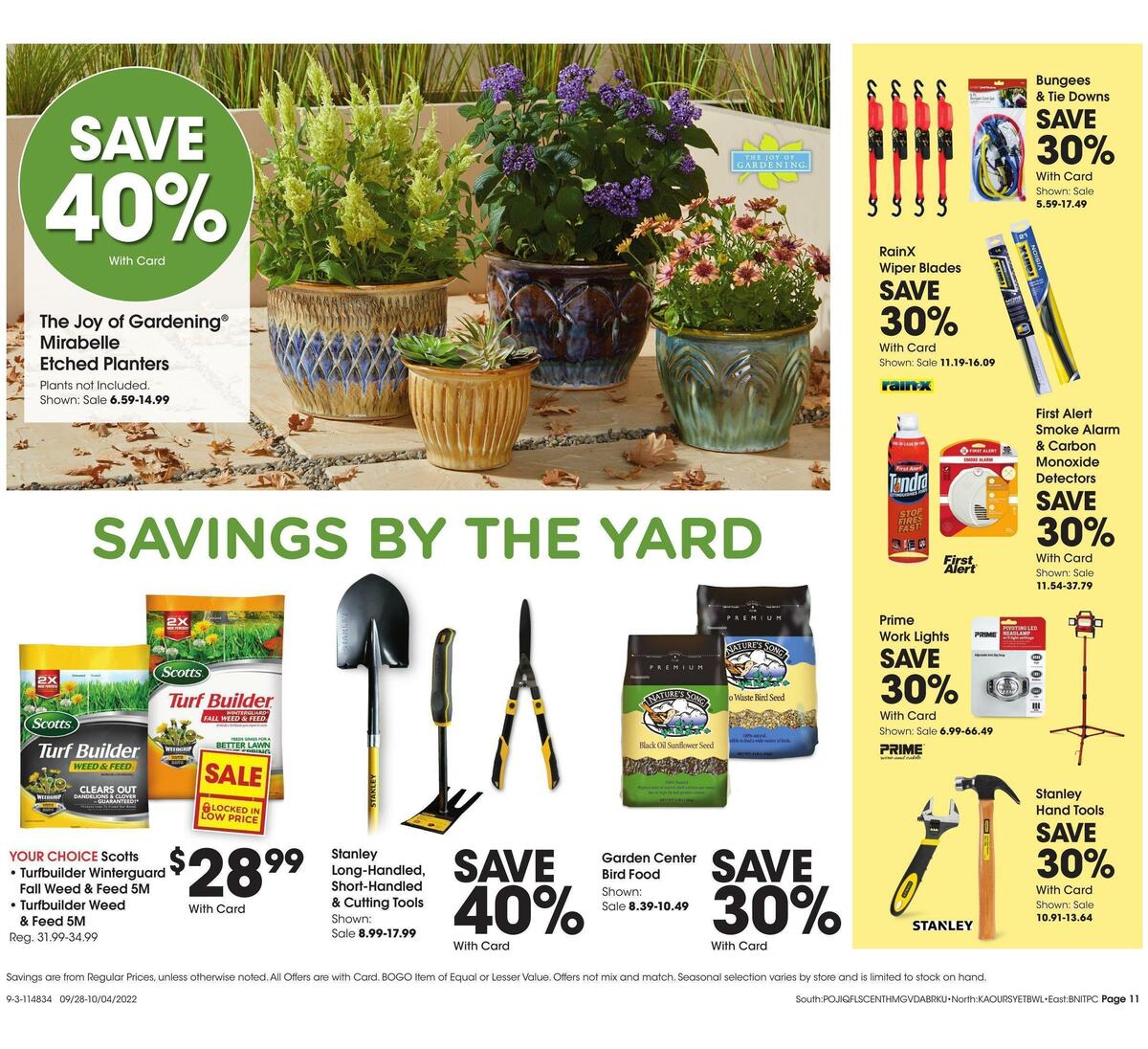 Fred Meyer General Merchandise Weekly Ad from September 28
