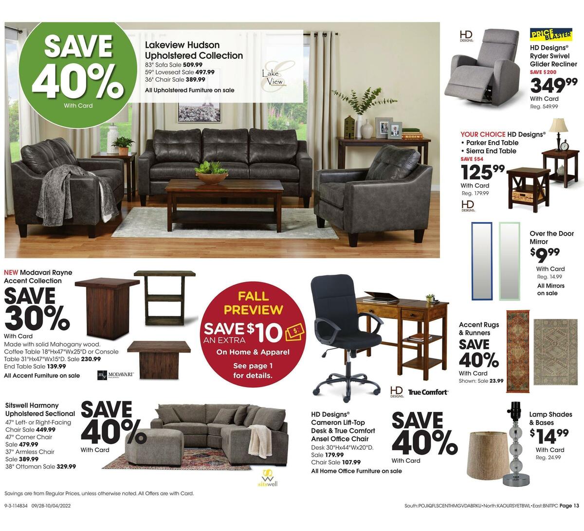 Fred Meyer General Merchandise Weekly Ad from September 28