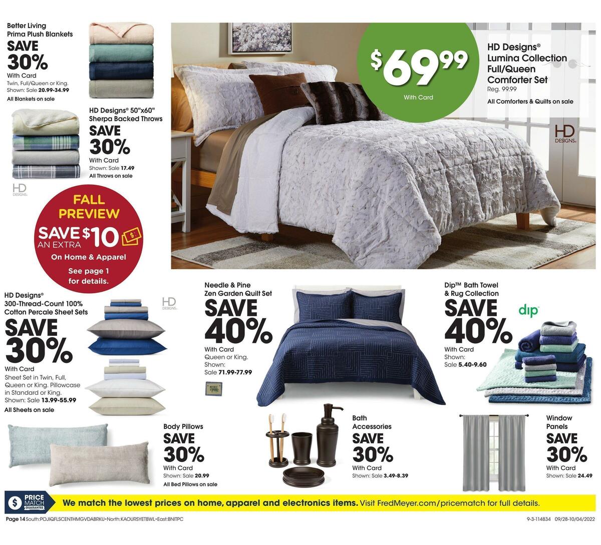 Fred Meyer General Merchandise Weekly Ad from September 28
