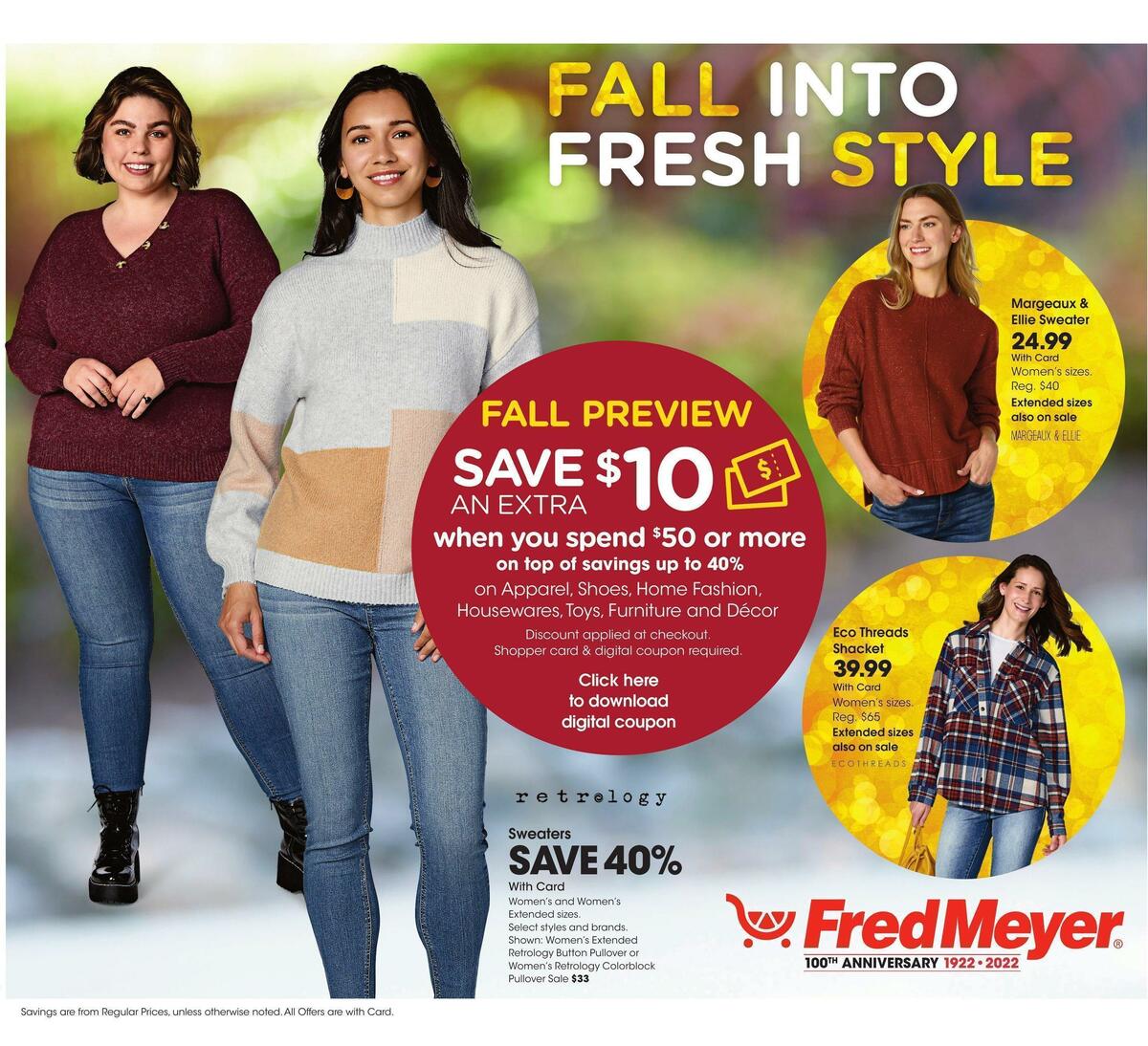 Fred Meyer Apparel Fall Preview Look Book Weekly Ad from September 28