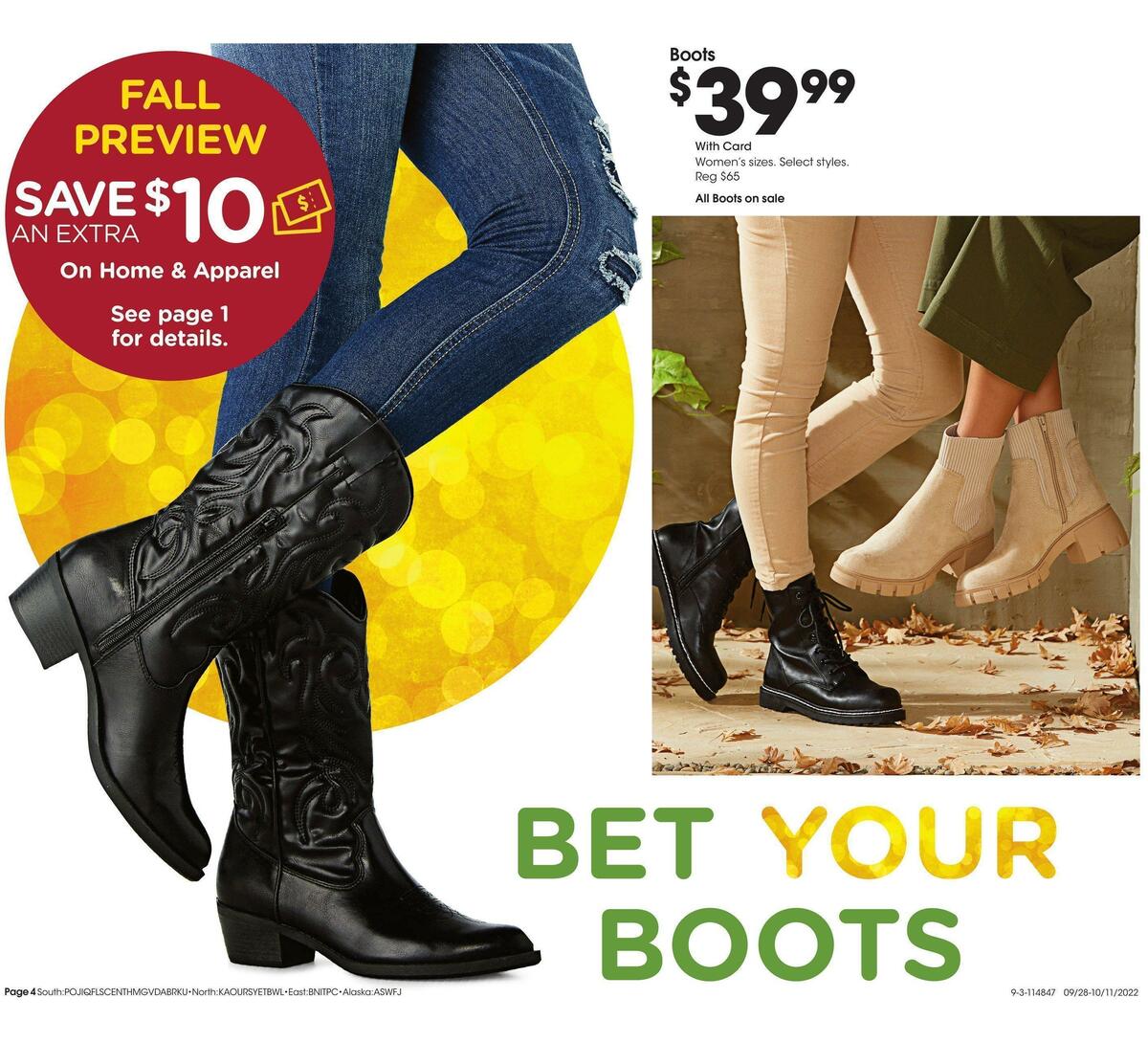 Fred Meyer Apparel Fall Preview Look Book Weekly Ad from September 28