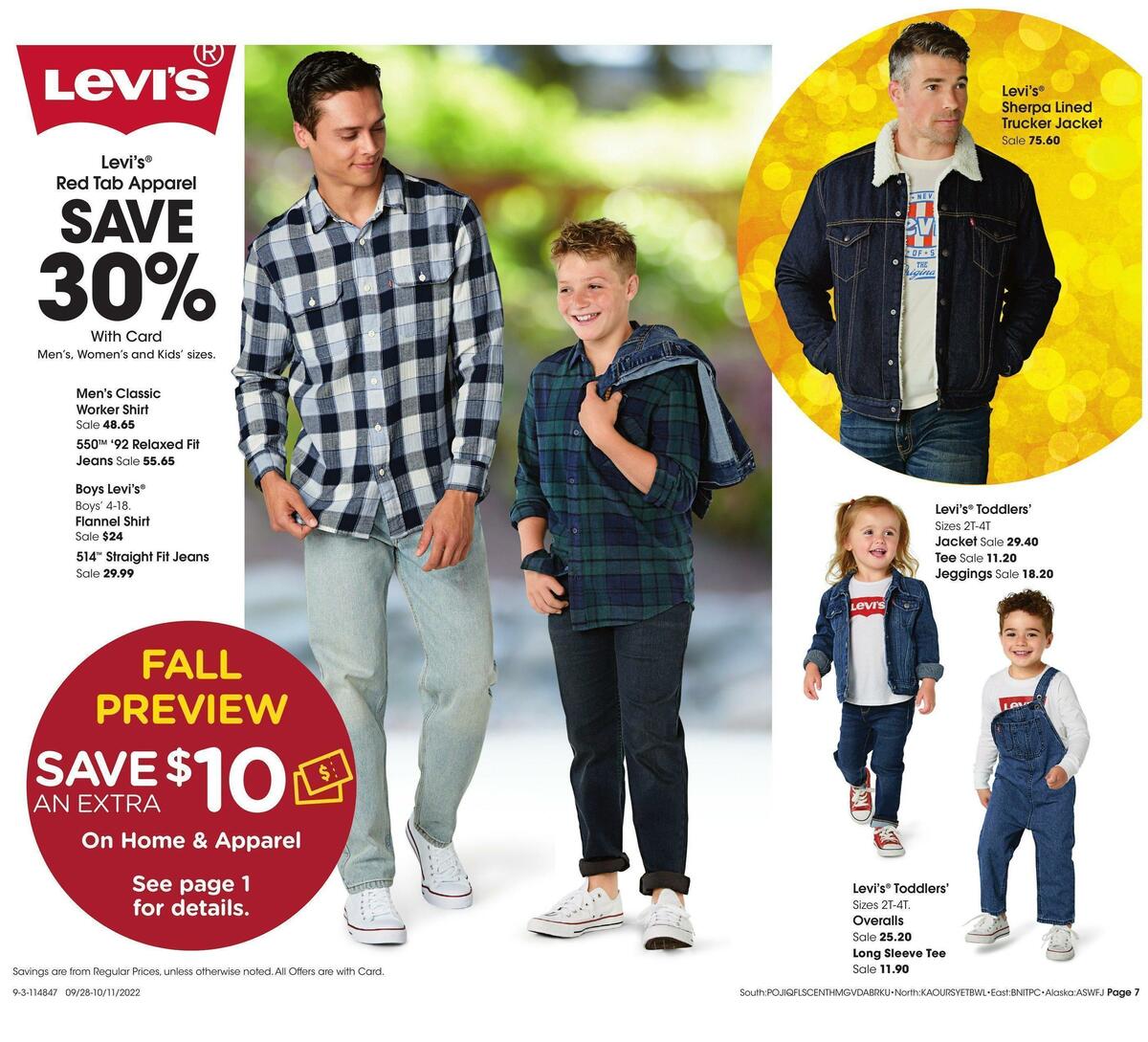 Fred Meyer Apparel Fall Preview Look Book Weekly Ad from September 28