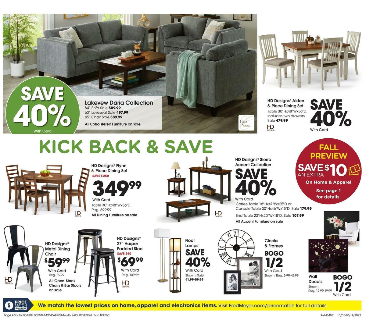 Fred Meyer General Merchandise Weekly Ad from October 5