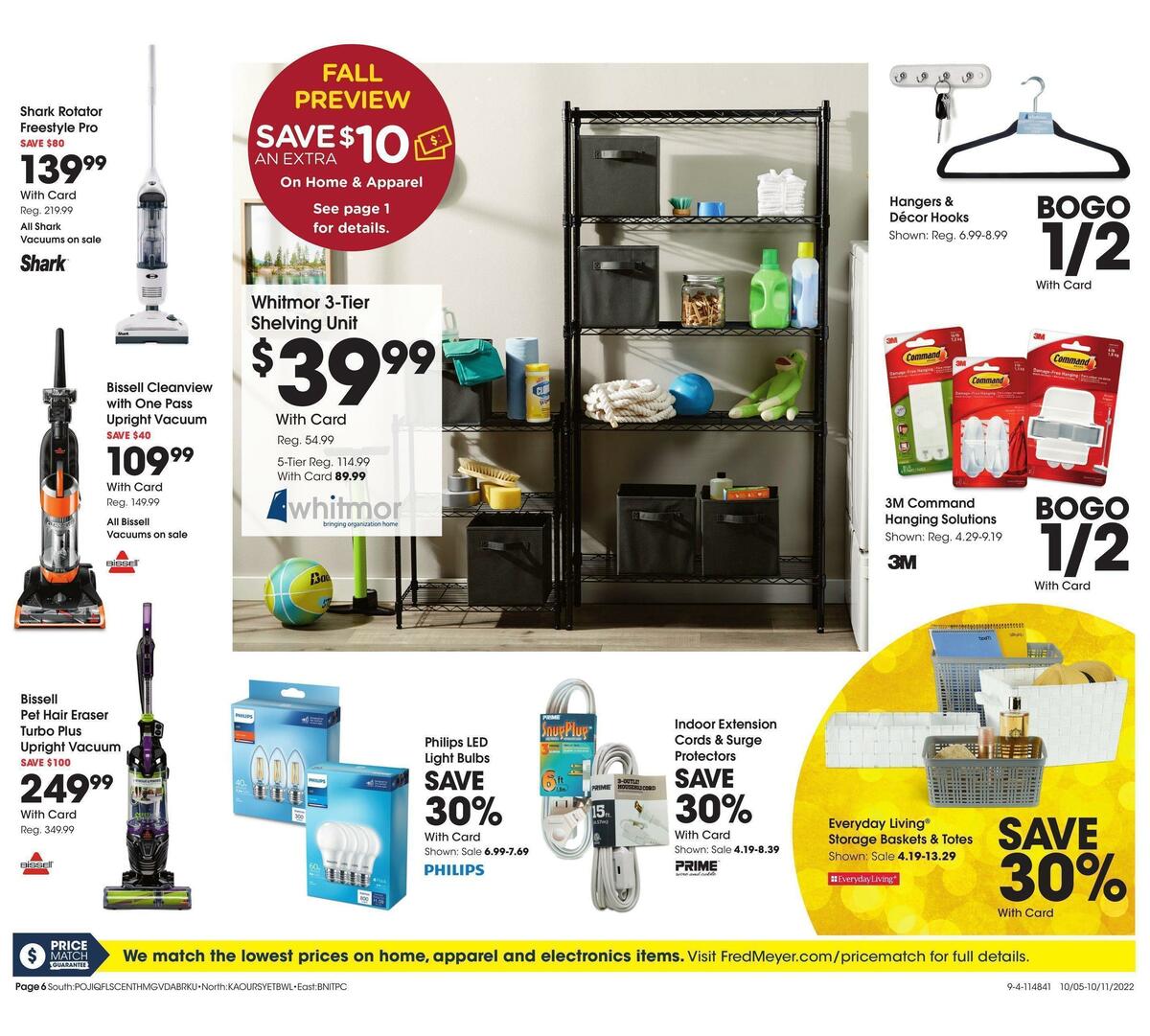 Fred Meyer General Merchandise Weekly Ad from October 5