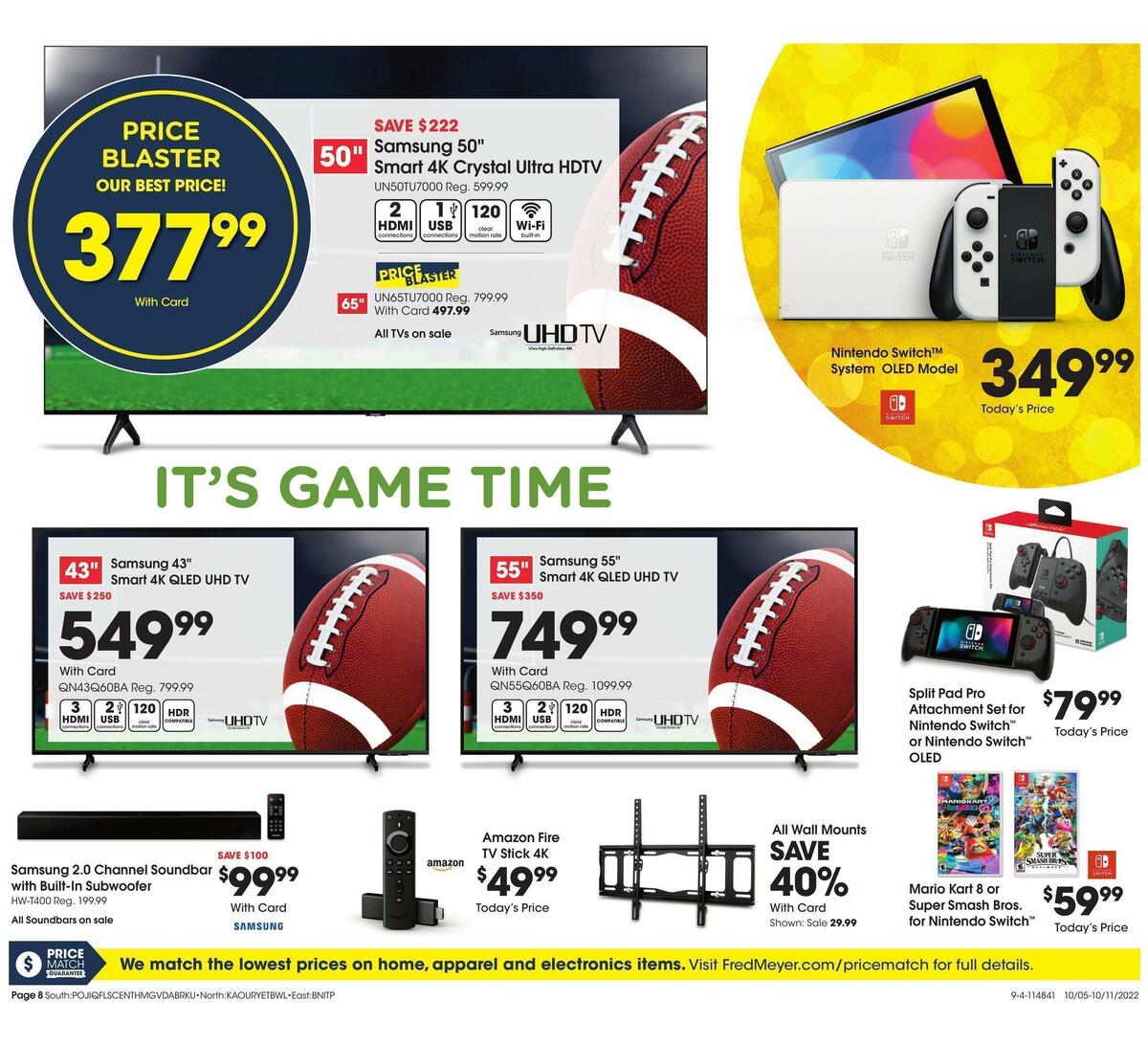 Fred Meyer General Merchandise Weekly Ad from October 5