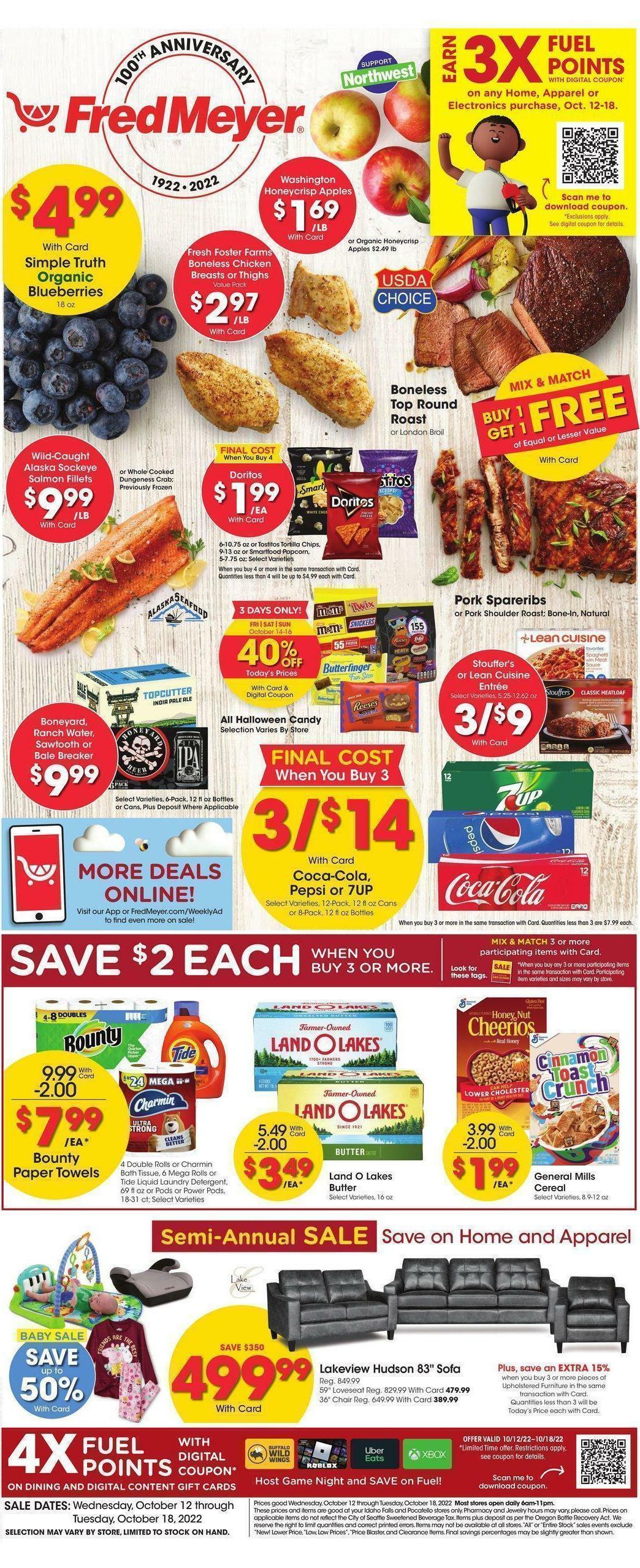 Fred Meyer Weekly Ad from October 12
