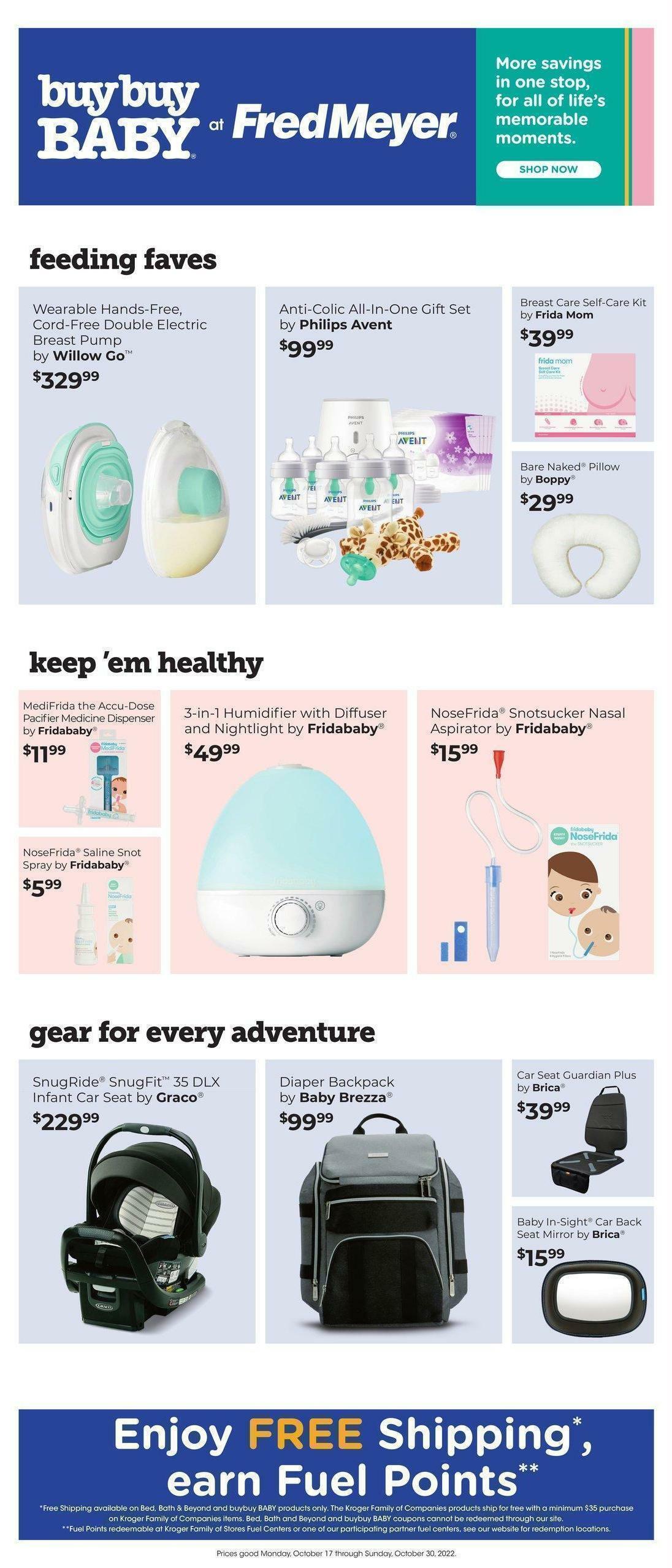 Fred Meyer Bed, Bath & Beyond Weekly Ad from October 17